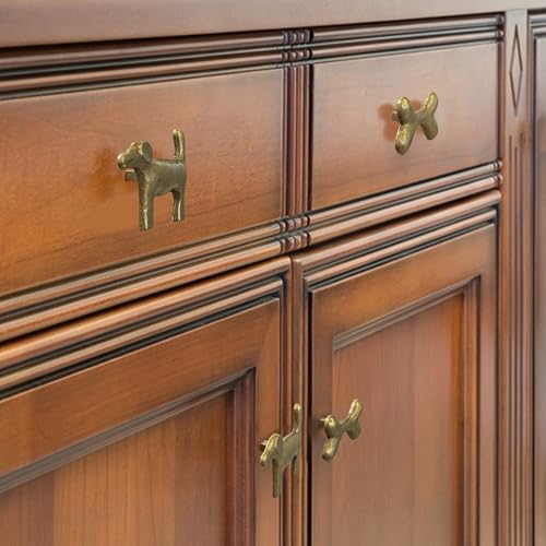 Poignées amusantes pour commode en alliage de zinc et bronze de qualité