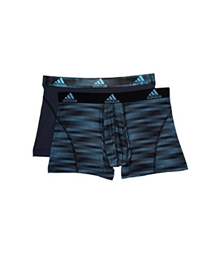 adidas mens Sport Performance Trunk Underwear (2-Pack), Collegiate Light Blue Ratio Urban Sky Ratio, Large