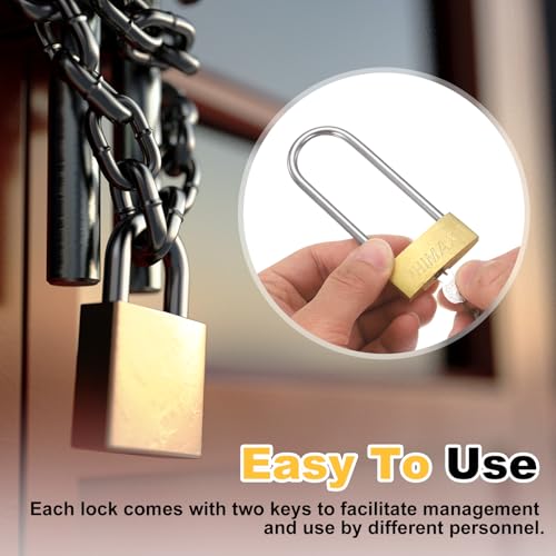 Cadenas en laiton massif lot de 8 serrure clé imperméable