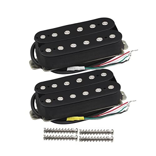 Fleor Alnico 5 Humbucker Pickup Black Neck & Bridge Pickup(15-16K) For 6 Strings Guitar Part #TOP14