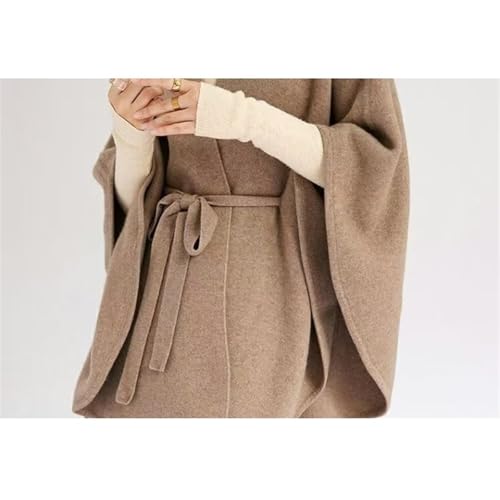 Écharpe cape ample contre le froid pull long ouvert et fluide - 2