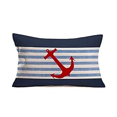 Navy Stripes Red Anchor