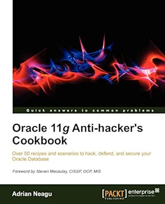 Oracle 11g Anti-Hacker's Cookbook book cover