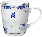 サンリオ(SANRIO) 「 Hello Kitty(ハローキティ) 」 キティ ブルーローズ(染付) マグカップ(化粧箱入) 280ml 白 307134