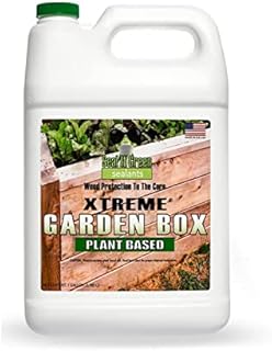 Garden Box Sealer | FDA Food Contact Safe Plant-Based Wood Sealant for Raised Beds, Planters & Pet Houses. Protects All Wood Types from Water & Weather Damage | Eco-Friendly Sustainable Solution