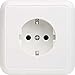 Produktbild Elso 205020 UP-Steckdose mit Vollplatte 16A perlweiss Std.m.Vollpl.STK F/S pw