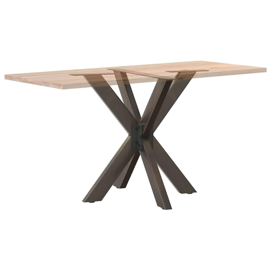 vidaXL Dining Table Leg Spider Shape Black 85x85x(72-73) cm Steel, Natural, 85 x 85 x (72-73) cm - Image 3