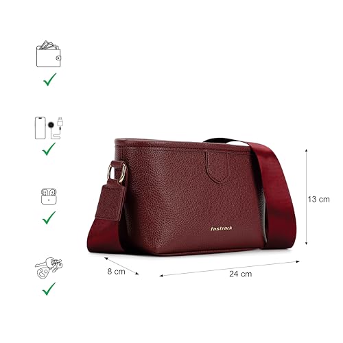 Image of Fastrack Main Character Sling Bag for Women, Compact Crossbody with Magnetic Closure Flap, Adjustable Strap and Internal Zipper Pocket, Trendy Everyday Sling Bag
