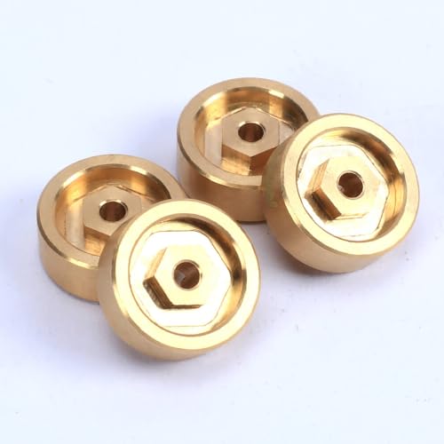 RCAWD Brass Wheel Hex Hub Adaptors 46g for RC Hobby Plus CR18P Rock Van Trail Hunter EVO Harvest Upgrade Parts