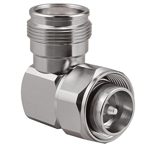 YILAINDUO 4.3/10 Mini DIN Connector Right Angle Coaxial Mini DIN Male to Female Adapter 4.3-10 Connector Adapter for Distributed Antenna System (DAS)