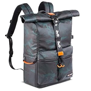 K&F Concept 2-in-1 camerarugzak, reiscamerarugzak voor Canon Nikon Sony Fujifilm Olympus SLR spiegelreflexcamera en 15,6 inch laptop 20 liter