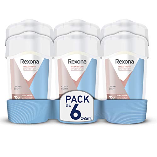 Rexona - Desodorante en crema, máxima protección para mujer, pack de 6 (6 x 45 mm) Cover