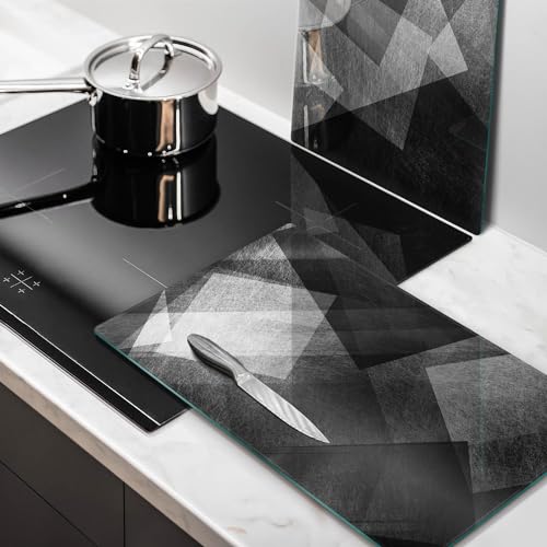 Planche à découper induction résistante Wallfluent protège plaque de cuisson