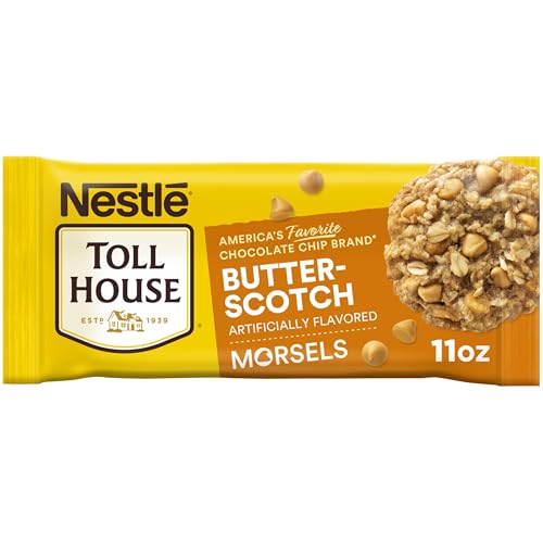Nestle Toll House Artificially Flavored Butterscotch Chips for Snacking & Baking Chips, Gluten Free Artificially Flavored Butterscotch Morsels 11 oz Bag