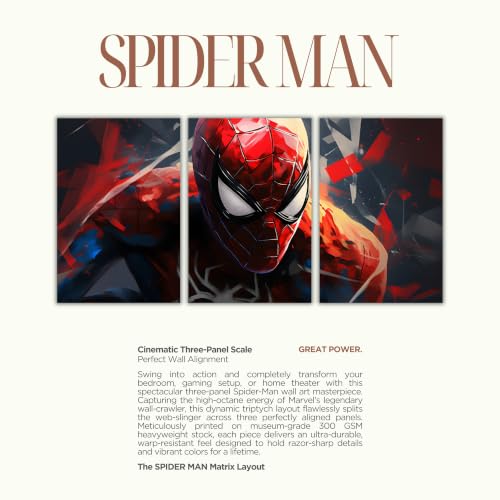 Trocshop Spider Man Split Wall Poster Set of 3 Pack of 3 - Image 5