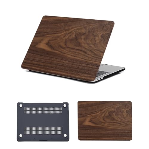 HLAAJJX Custodia per MacBook Air 13 Cover M5 M4 M3 M2 2026 2025 2024 2023 2022 Modello A3449 A3240 A3113 A2681,Custodia Protettiva Cover Dura per MacBook Air 13,6,Legno Marrone