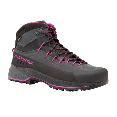 La Sportiva Womens TX4 EVO Mid GTX Waterproof Approach/Hiking Shoes, Carbon/Springtime, 6.5