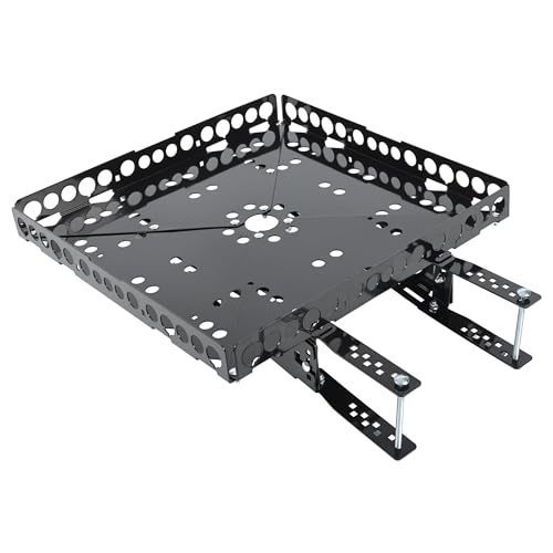 Kojem RV Bumper-Mounted Generator Cargo Carrier for Campers Trailers RV Rear Luggage Basket Rack Tray Kit