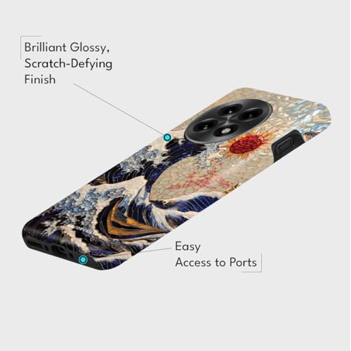 Image of MILLION CASES Back Cover Case for OnePlus 12 Scratch Resistant Anti-Slip Polycarbonate Shockproof Protective Durable Shattered Sea Crystal Case for Men & Boys