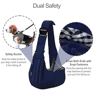   PETLOFT-Reversible-Dog-Cat-Sling-Carrier-Small-Dog-Carrier-Adjustable-Dog-Sling-Hands-Free-Cross-Body-Carrier-with-Collar-Hook-for-DogCatBunny-up-to-11lb-Blue