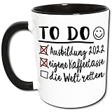 Bestandene Prüfung Tasse Abgeschlossene Ausbildung Geschenk - To Do Liste Ausbildung 2022 Kaffeetasse Welt retten Spruch