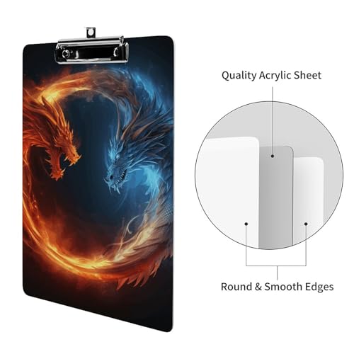 Porte-bloc décoratif en acrylique rigide de qualité supérieure design dragon - 3