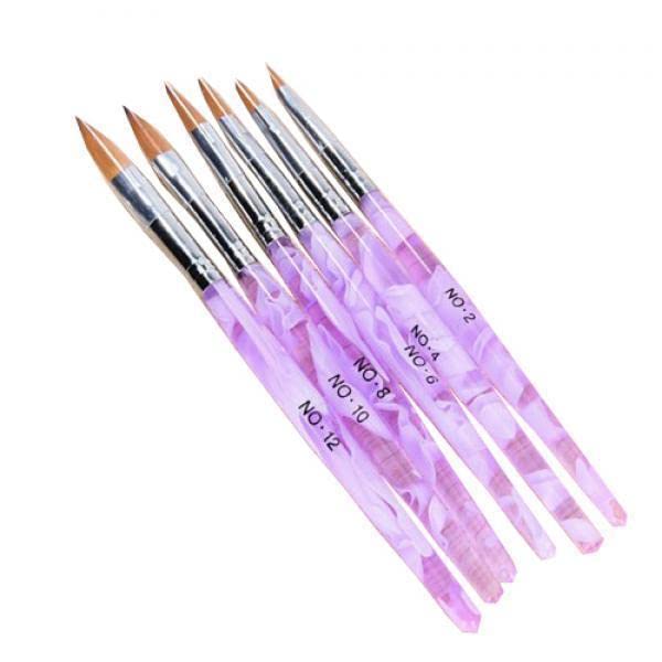 Bnf® 4x6 Different Size Acrylic Nail Art Brushes Painting Pens (NO.2,4,6,8,10,12) Health & Beauty Nail Care Manicure & Pedicure Nail Art Accessories-image-41