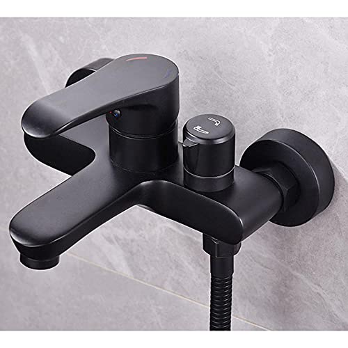 Robinet de baignoire mitigeur noir eau chaude et froide