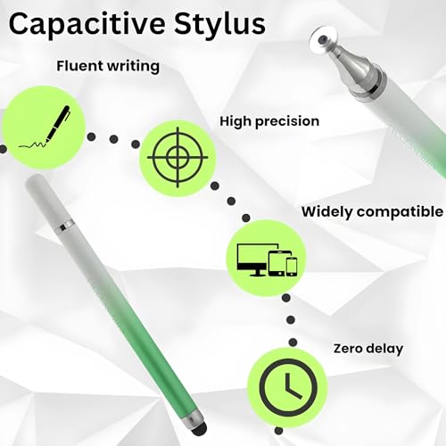 Image of 2-Way Dual-Sided Stylus Pen for All Touch Screen Devices Android Mobile Phones Tablets Pads Smartphones - Green Gradient