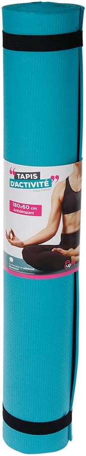 UPFIT - Tapis d'activités Dimensions: 180x60cm Couleur: Bleu 2 élastiques pour maintenir roulé Facile à ranger et transporter -Mousse quadrillée meilleure adhérence mains pieds, (645933)