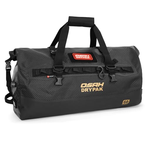 Image of OSAH DRYPAK Waterproof Duffel Bag 25L /40L /60L - Heavy-Duty Motorcycle Tail Bag, Roll-Top Dry Bag for Travel, Camping, Boating, Kayaking, Outdoor Adventure