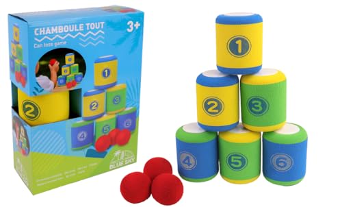 Jeu de plein air chamboule tout Blue Sky en mousse pour anniversaire