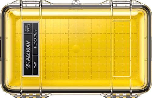 Maleta Pelican M60 micro resistente amarilla y transparente miniatura 3