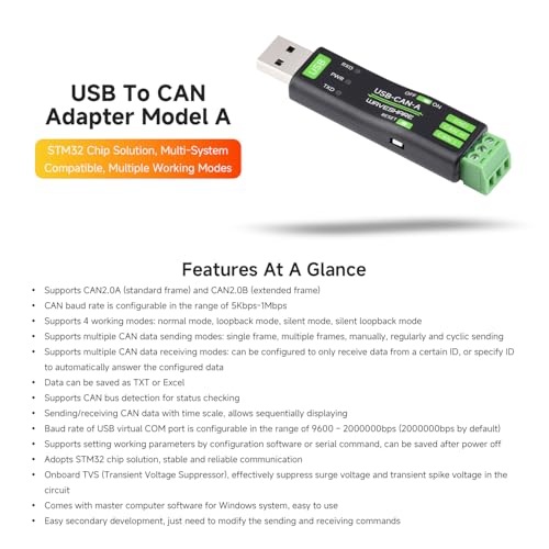 Adaptateur USB vers CAN bus LUCKFOX conversion rapide STM32 Model A - 3