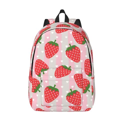 EdWal Mochila con estampado de fresas mochilas de viaje para mujeres y hombres mochila universitaria bolsa de ordenador de viaje negro S, Negro , S