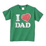 Threadrock Little Boys' I Love Dad Infant T-Shirt 24M Kelly Green