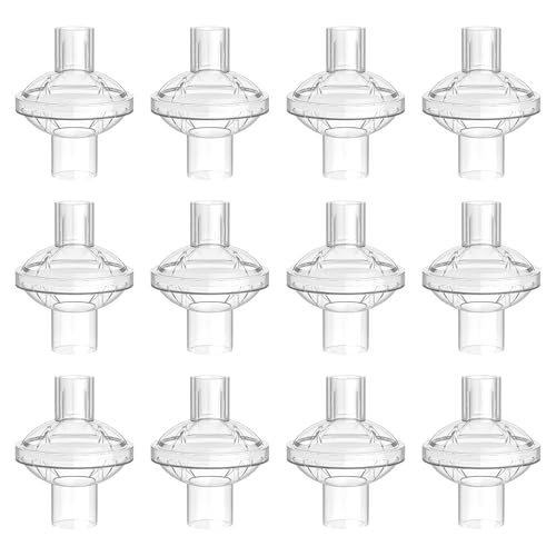 Image of 12-Pack CPAP Inline Filter, Universal Inline CPAP Filter Compatible with CPAP and BiPAP Machines, ResMed, Dreamstation Standard, Any Machine Size 22mm /25mm Tube