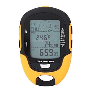 Yosoo Baromètre d’altimètre numérique, Boussole Récepteur de Navigation GPS Multifonction étanche Baromètre d’hygromètre Rechargeable USB Portable pour Sports de Plein air