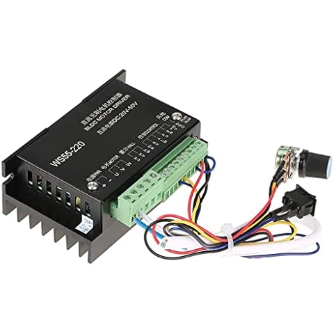 WS55-220 DC 48V 500W BLDC Motor Controller Motortreibersteuerung, Bürstenlose CNC-Spindel BLDC Motortreiber Elektrischer DC Motordrehzahlregler 20VDC bis 50VDC Cover