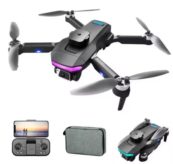Elilvendan-Drone-with-4K-Camera-WiFi-FPV-1080P-HD-Dual-Foldable-RC-Drone-Altitude-Hold-Headless-Mode-Visual-Positioning-Auto-Return-App-Control-Multicolor (BB11)