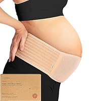 KeaBabies Schwangerschaft Bauchgurt für Schwangere - 1-Pack, Weiches und Atmungsaktives Schwangerschaftsgürtel, leicht verstellbarer Bauchband für den Rücken, Beckenstütze, bequem (Classic Ivory, M/L)