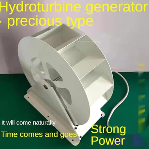 Generatore a turbina idraulica, Generazione di energia idroelettrica a Bassa velocità, Ruota idraulica per Esterni per energia rinnovabile, 100 W,100w