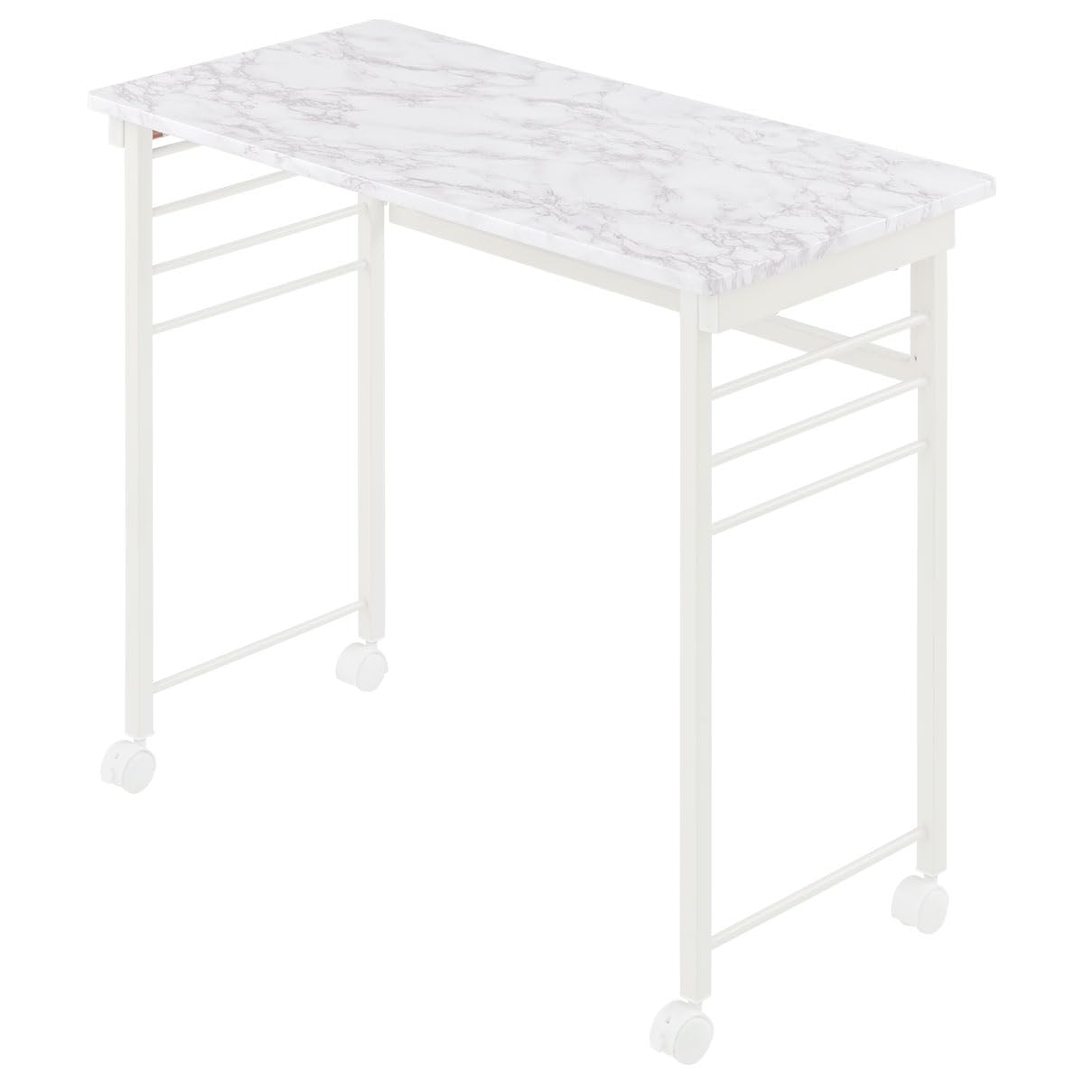 ホワイト折りたたみデスク キャスター付き 楽天市場】スタンディングデスク 昇降式 角度調整 高さ調整 ガス圧