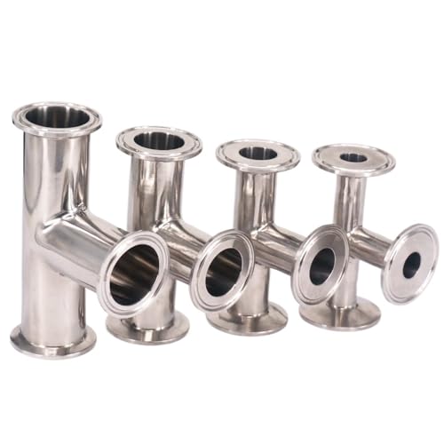 Tri Clamp 1.5 equal tee de acero inoxidable 304 para tubos de 19mm con ferrule de 50.5mm 5