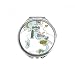 Map City Italy Landmark National Flag Pattern Hand Compact Mirror Round Portable Pocket Glass