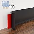 Fuairmee Vinyl Baseboard Molding Trim, 4 Inch x 39.4 Feet Self-Adhesive Vinyl Wall Base Cove Base Peel and Stick Rubber Wall Base Moulding Trim (Black)