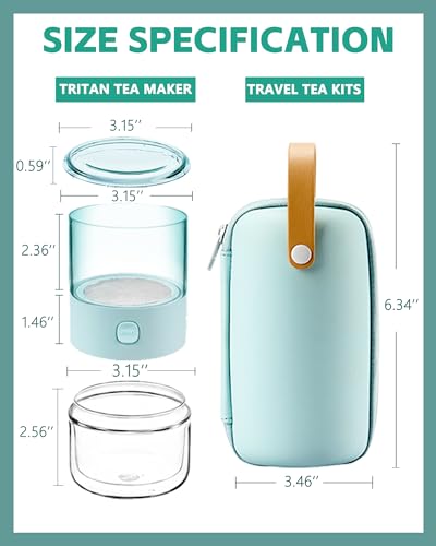 Zens L5500022-A Modern Small Travel Glass Tea Infuser Teapot thumb #5