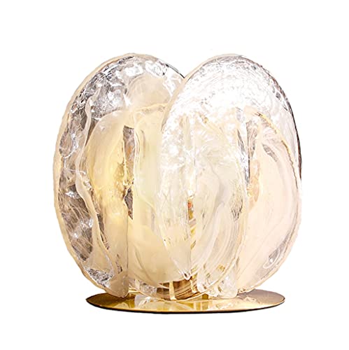 Lámpara de mesa Lámpara de mesita de noche de cristal de arte creativo, lámpara de mesita de noche personalizada moderna, lámpara de mesita de noche sencilla for dormitorio, lámparas decorativas for e