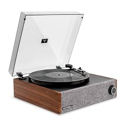 Victrola Eastwood LP – Bluetooth Record Player – 3-Speed Turntable, Audio Technica AT-3600L MM Cartridge, Vinyl Stream Bluetooth Output, Anti-Skip Floating Speaker System, RCA & 3.5mm Output (Walnut) - Les Beatles, Paul McCartney, John Lennon, RIngo Starr, George Harrison