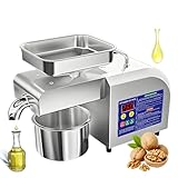 Prensa de Aceite de Oliva Eléctrica Z5 1100W | Máquina Automática de Prensa de Aceite en Acero Inoxidable 304|Prensado en Frío y Caliente|Para Nueces,Semillas,Sésamo,Cacahuetes y Huesos de aceituna